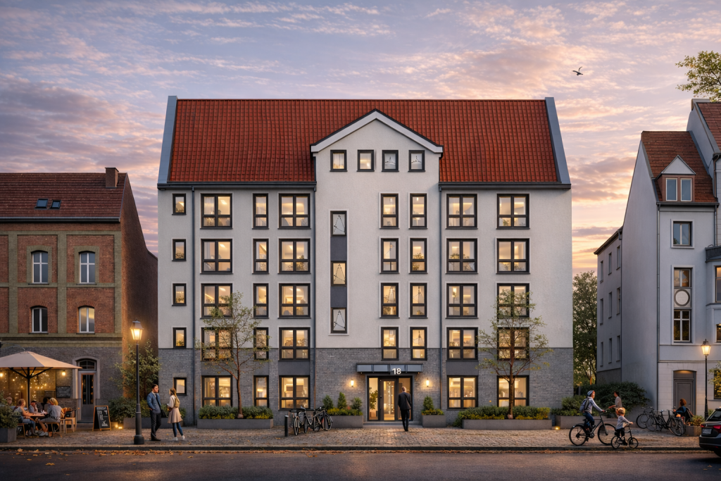 Hannover Scheidestraße Frontansicht Nacht